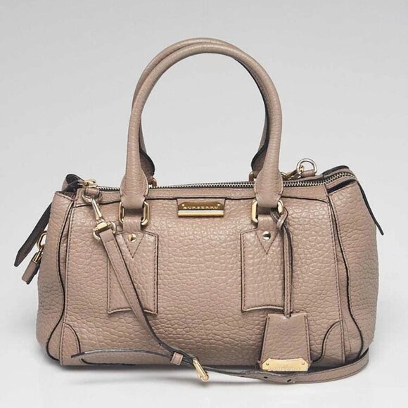Burberry Grey Heritage Grain Leather Small Gladstone Bag - Picture 1 of 12